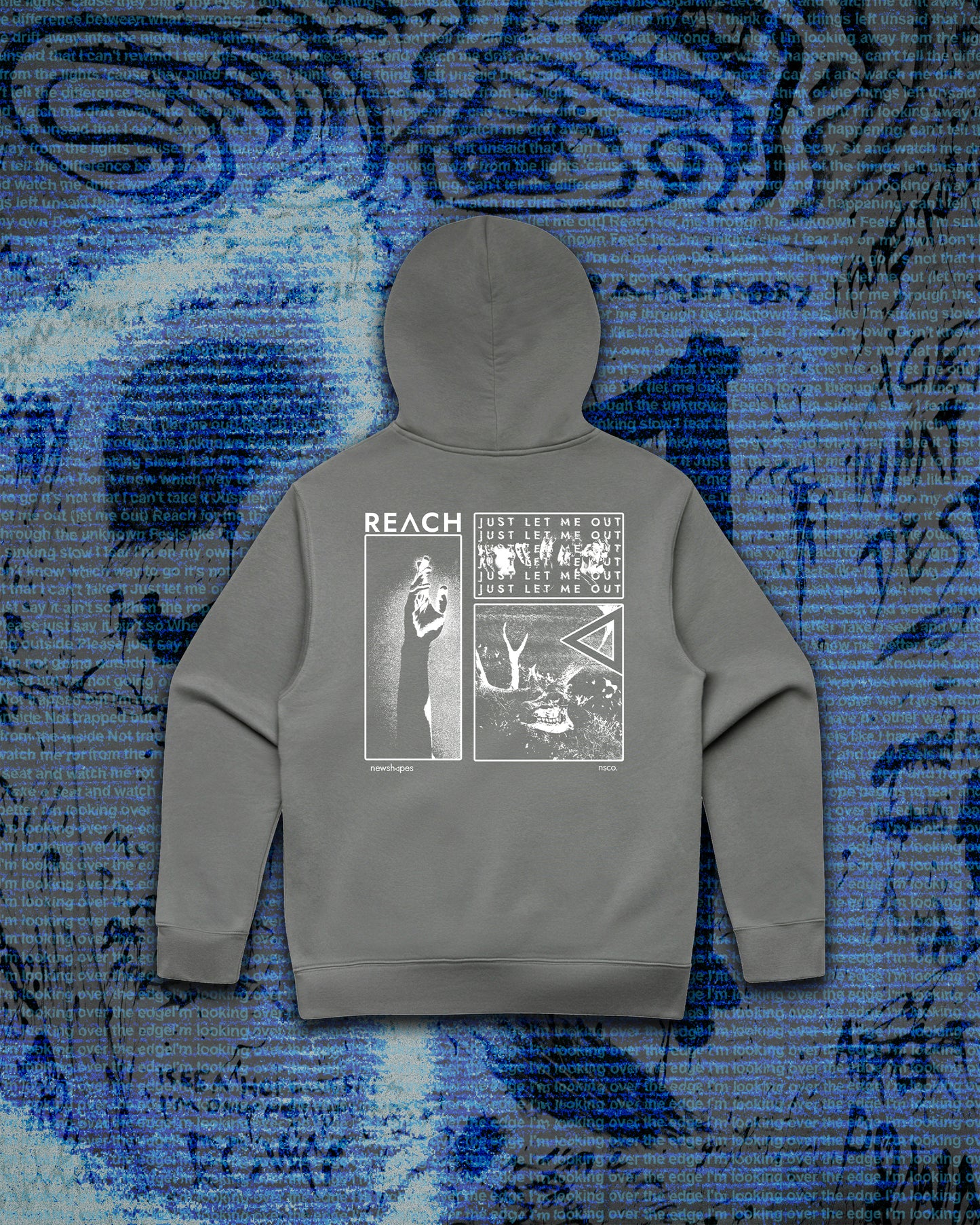 reach puff print hoodie ◁